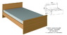 Кровать двуспальная Джулия с щитовым основанием 1400 (Стайлинг)