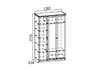    Лючия шкаф трехдверный с зеркалом 27.231 (Стайлинг)